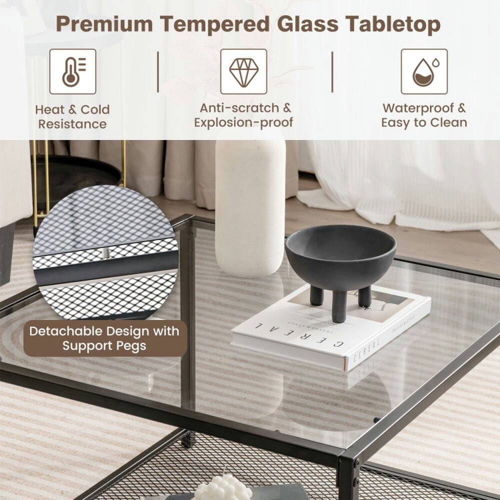 Premium Tempered Glass Tabletop

- Heat & Cold Resistance
- Anti-scratch & Explosion-proof
- Waterproof & Easy to Clean

Detachable Design with Support Pegs