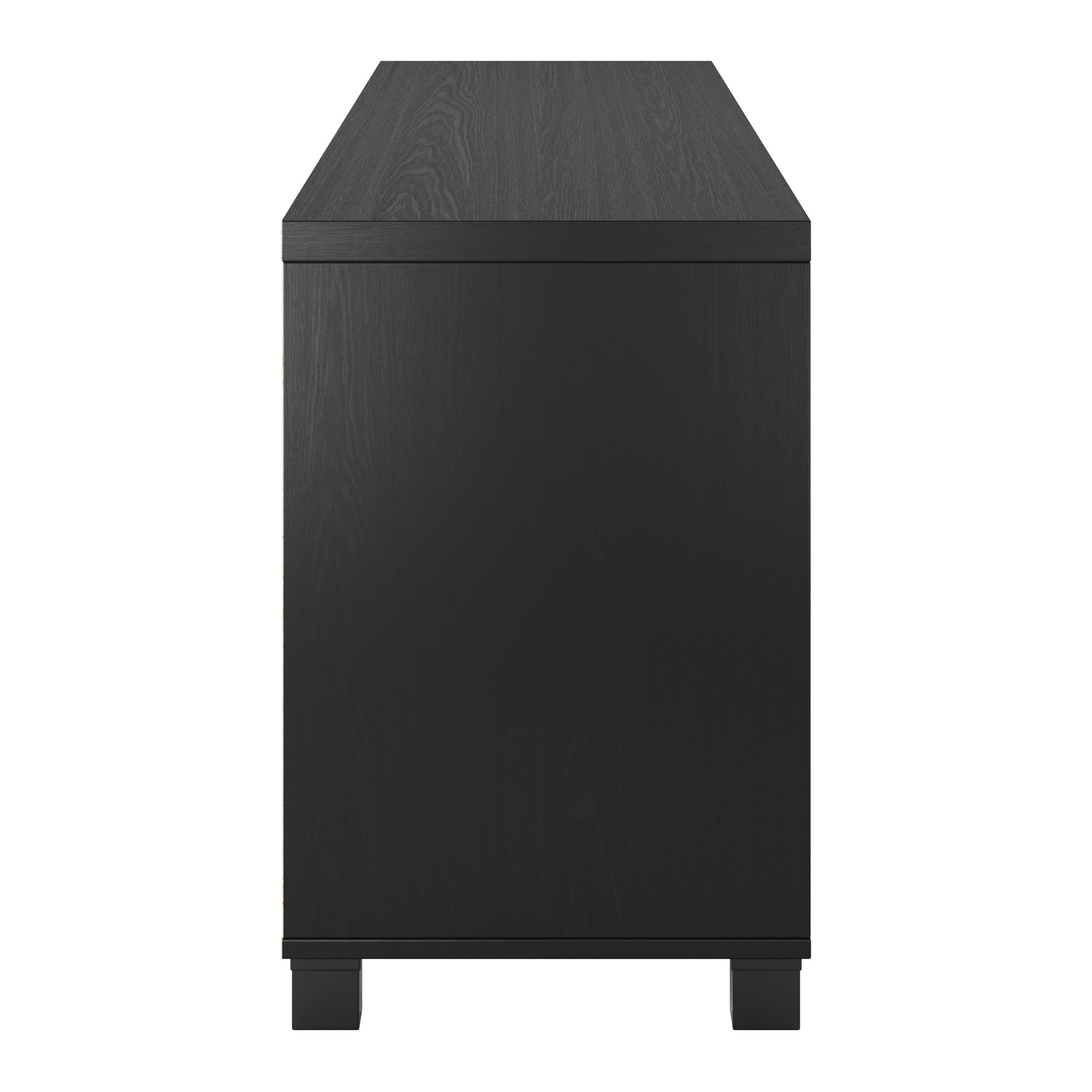 Angle. CorLiving - Virlomi Collection TV Stand with Cabinets for Most TVs up to 85" - Black Ravenwood.