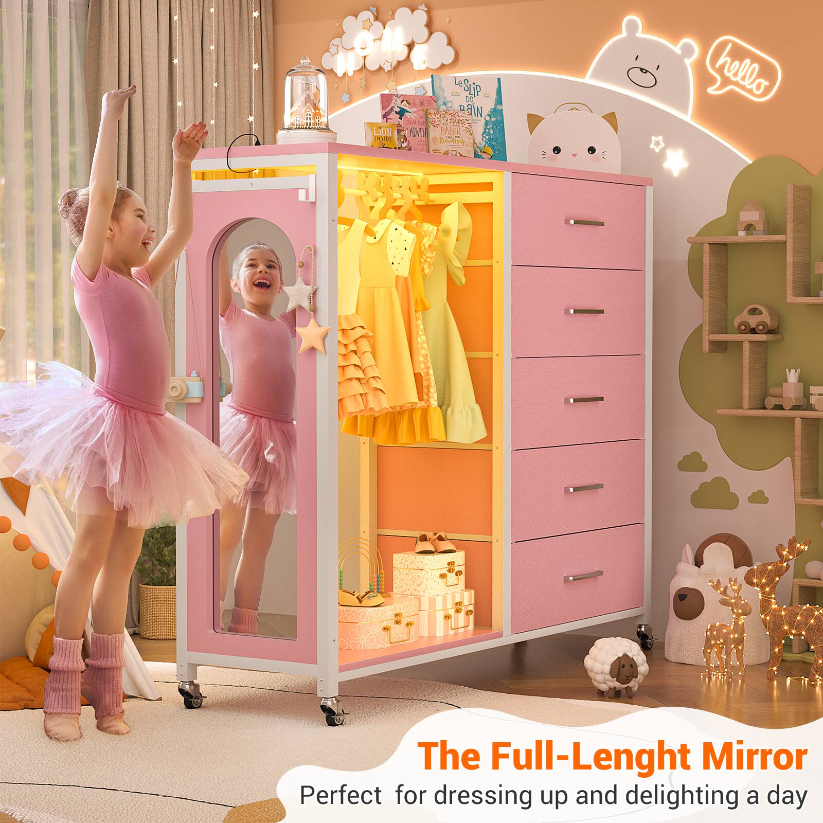 The Full-Length Mirror  
Perfect for dressing up and delighting a day