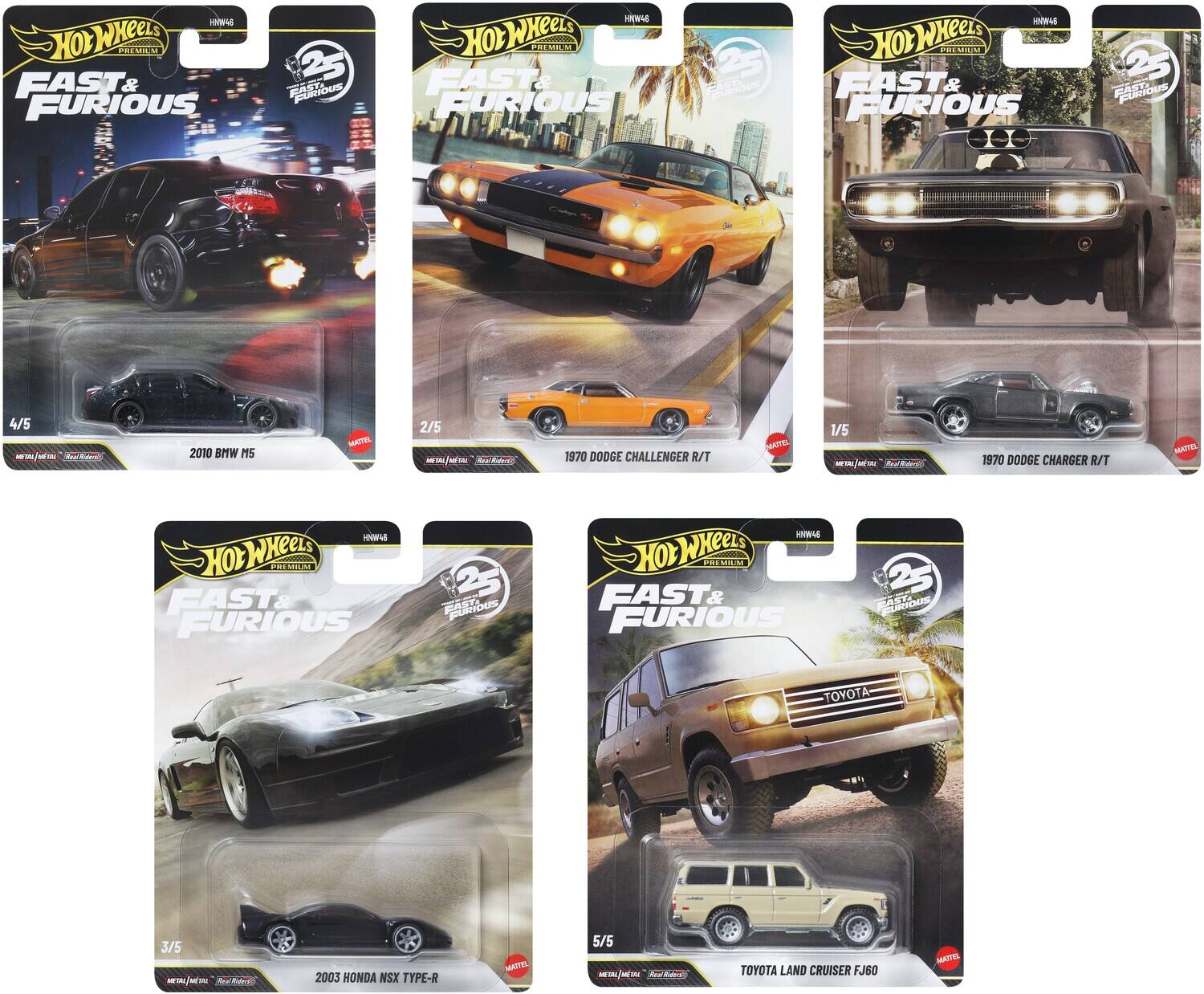Mattel - Hot Wheels Premium 1:64 Fast & Furious 10-Piece Q Assortment - COLLECTIBLES - Multicolor