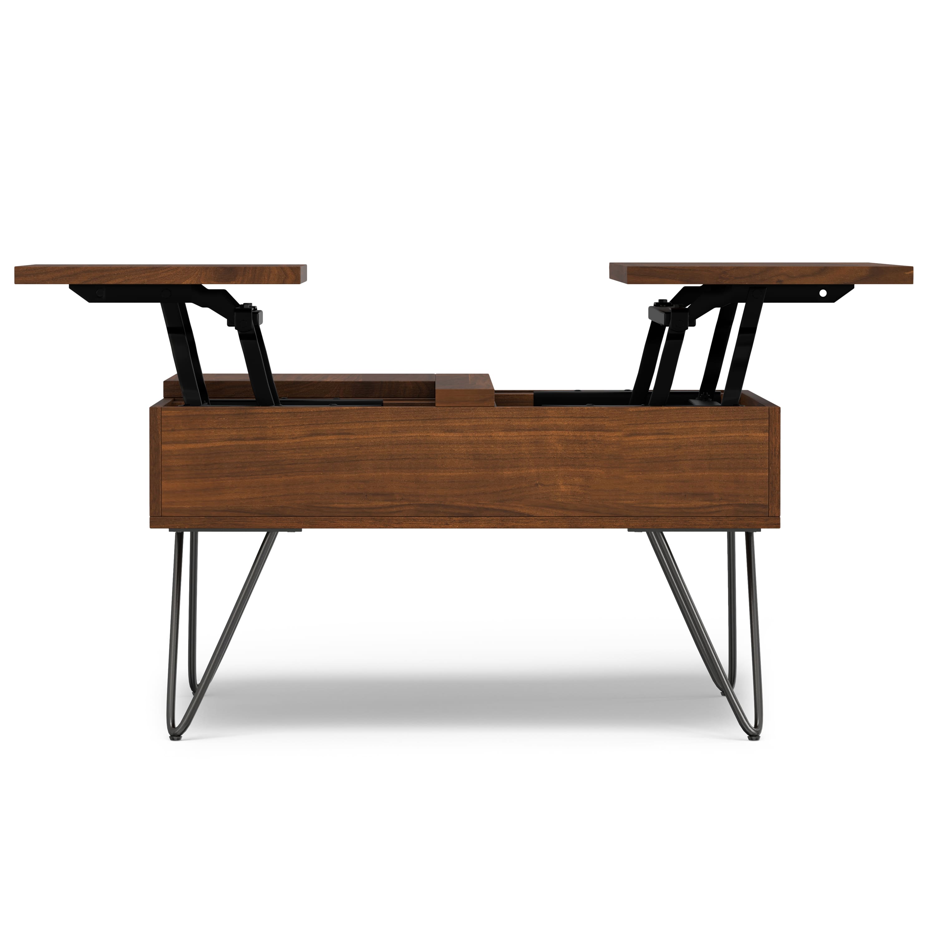 Simpli Home Hunter 32 inch Wide Solid Wood Lift Top Square Coffee