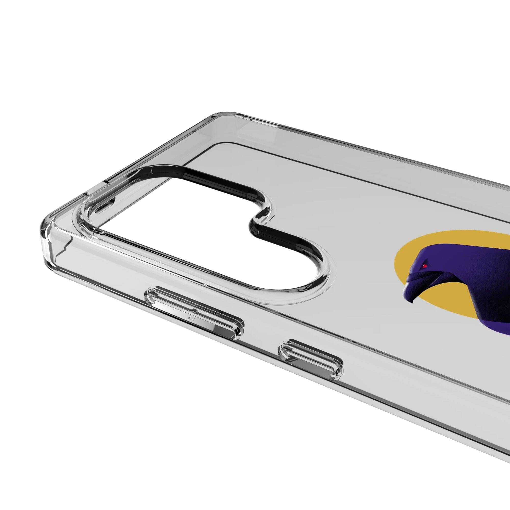 Alt View 2. Keyscaper - Baltimore Ravens Galaxy Clear Case - S23 - Multicolor.