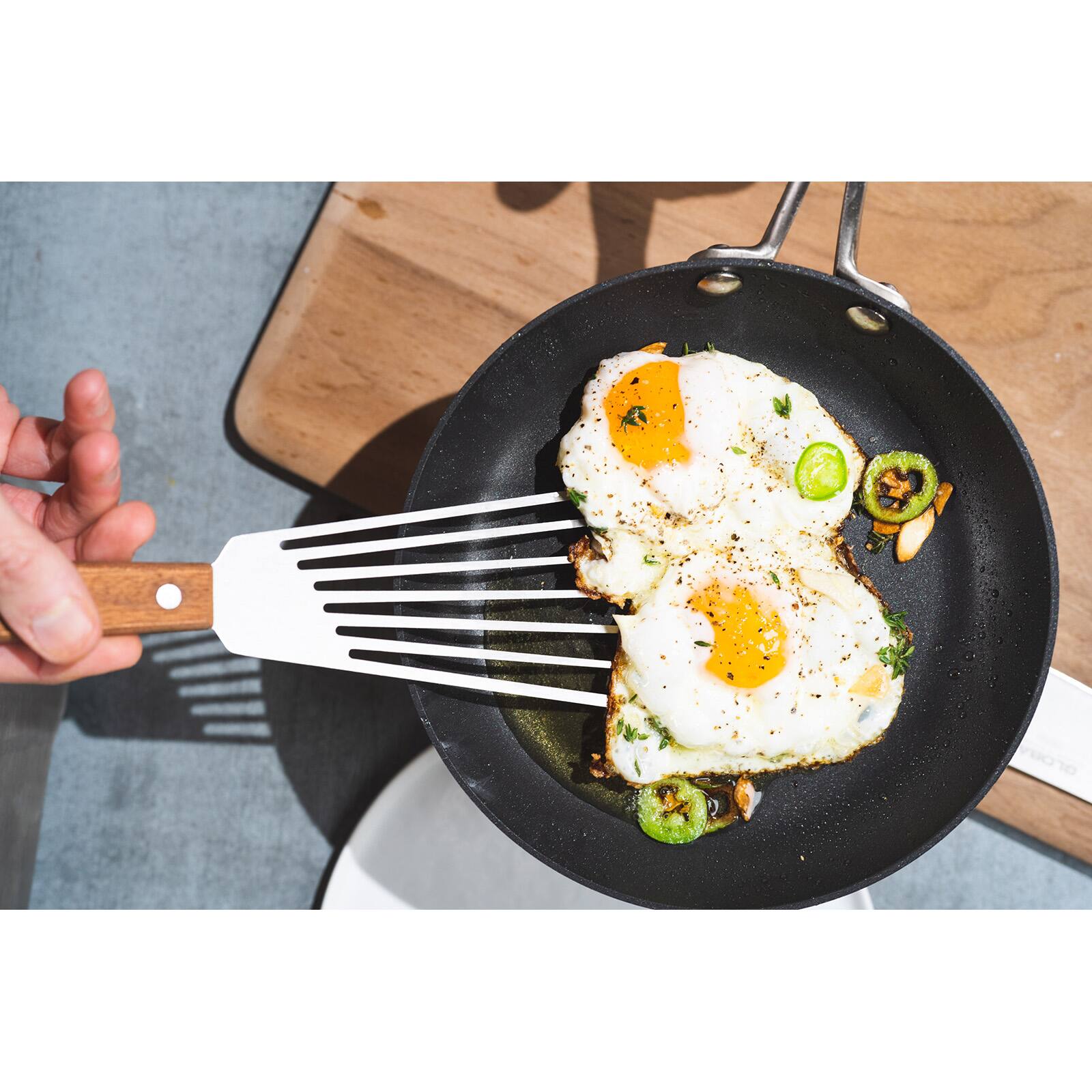 Alt View 1. Scanpan - Professional 9.5 Inch Fry Pan - Black.