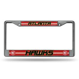 Rico Industries - Atlanta Hawks NBA Sparkly Glitter Bling Look Chrome License Plate Frame - Multi