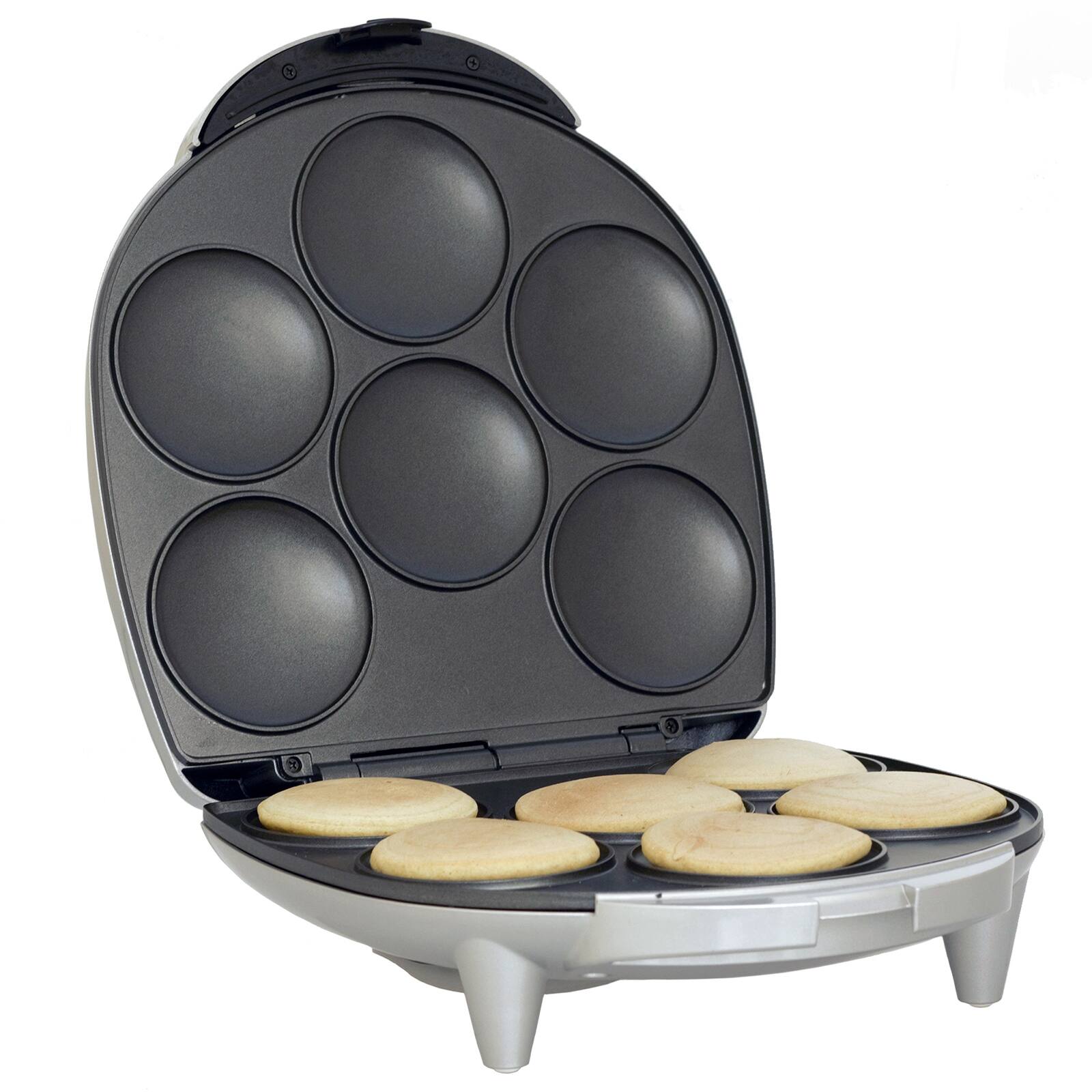 Alt View 8. Brentwood - Brentwood AR-136 6 Piece Non-Stick Arepa Maker - Silver.