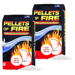 Snow Joe - 2 Pack Pellets of Fire Ice Melter Driveways Sidewalks Concrete, 20 lb - Black