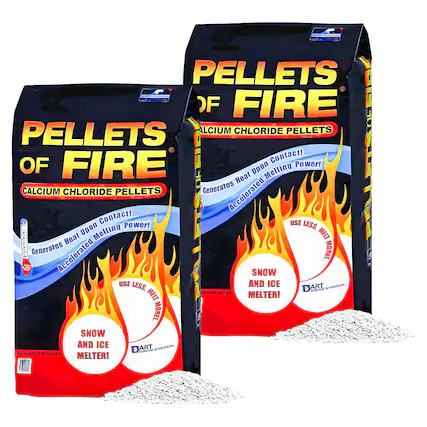 Pellets of Fire
Calcium Chloride Pellets
Generates Heat Upon Contact!
Accelerated Melting Power!
Use Less, Melt More!
Snow and Ice Melter!
Pellets of Fire
Calcium Chloride Pellets
Generates Heat Upon Contact!
Accelerated Melting Power!
Use Less, Melt More!
Snow and Ice Melter!
DART
Dart Products Inc.