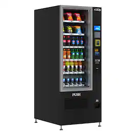 Koolmore - Refrigerated Snack and Drink Vending Machine with 36 Slots Featuring Credit Card Reader and Bill Acceptor - Black