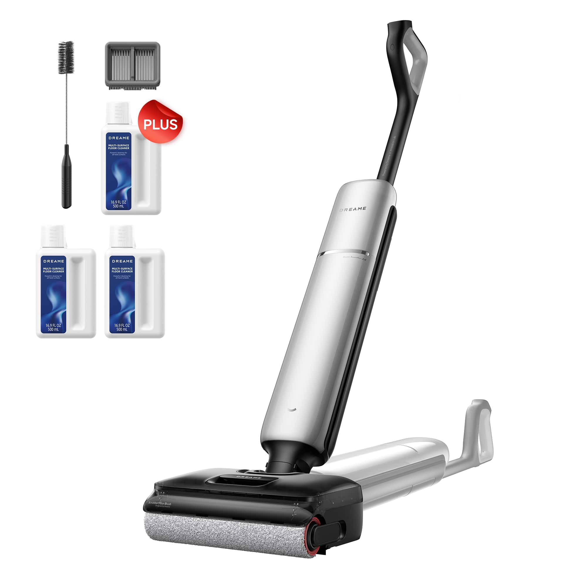 Dreame - AeroProKit cordless vacuum and mop, hot self-cleaning/drying, 0 hair tangles, 60 min runtime, 1 more free cleaner
