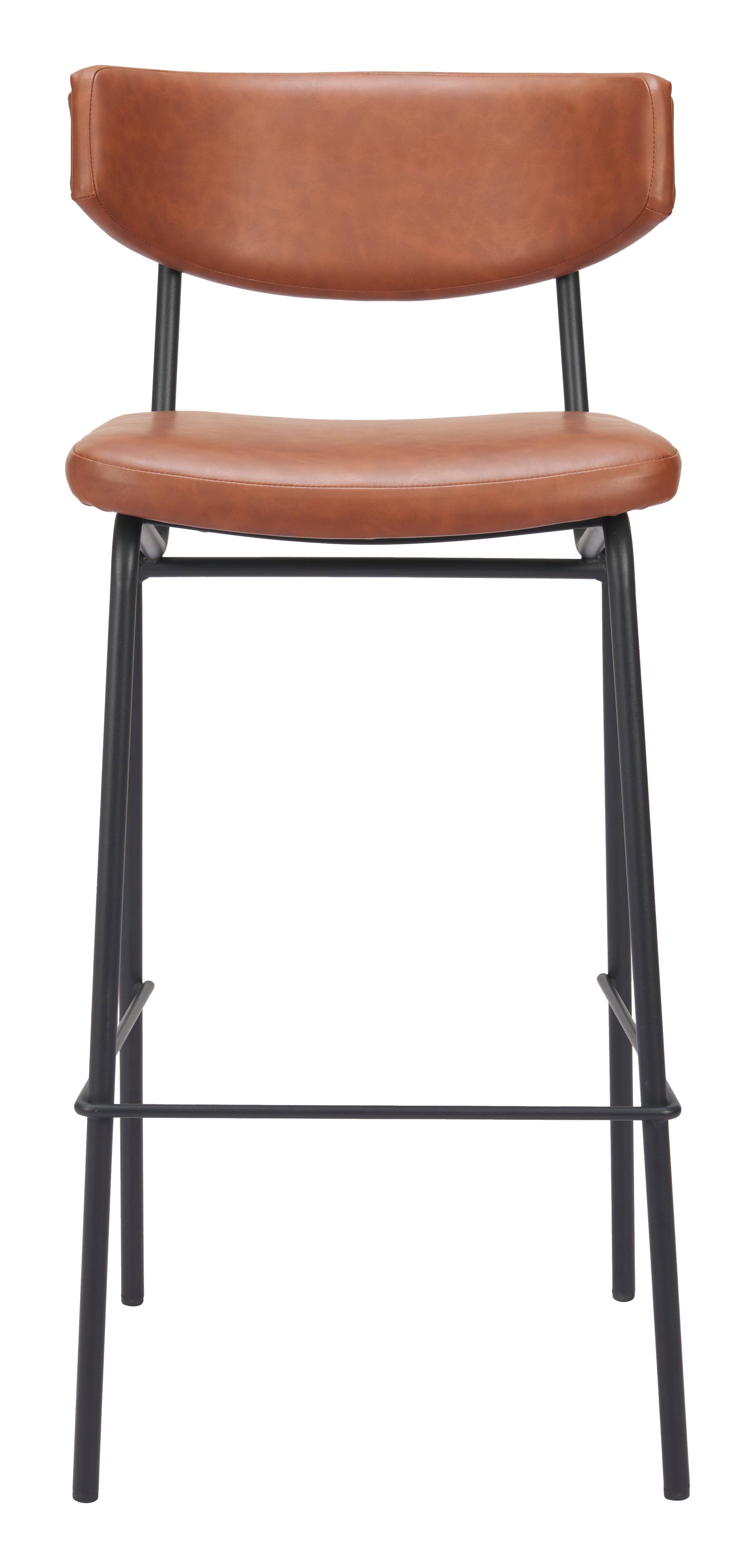 Alt View 1. Hivvago - Charon Barstool (Set of 2) Vintage Brown - Vintage Brown.