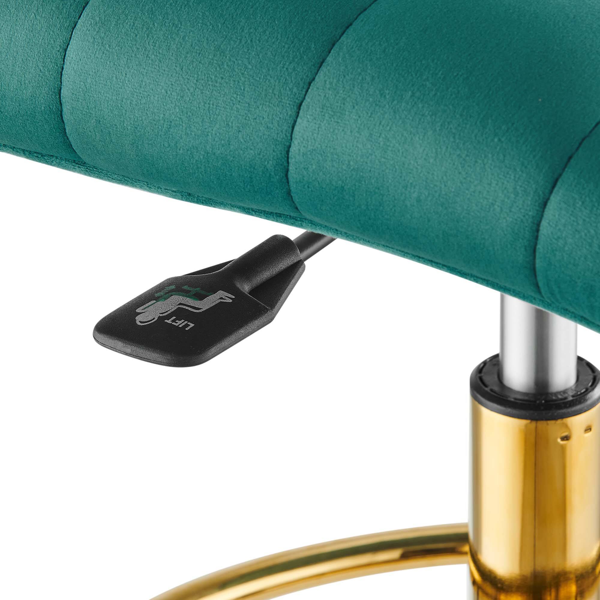 Alt View 2. Modway - Ripple Armless Performance Velvet Drafting Chair by Modway - Blue.