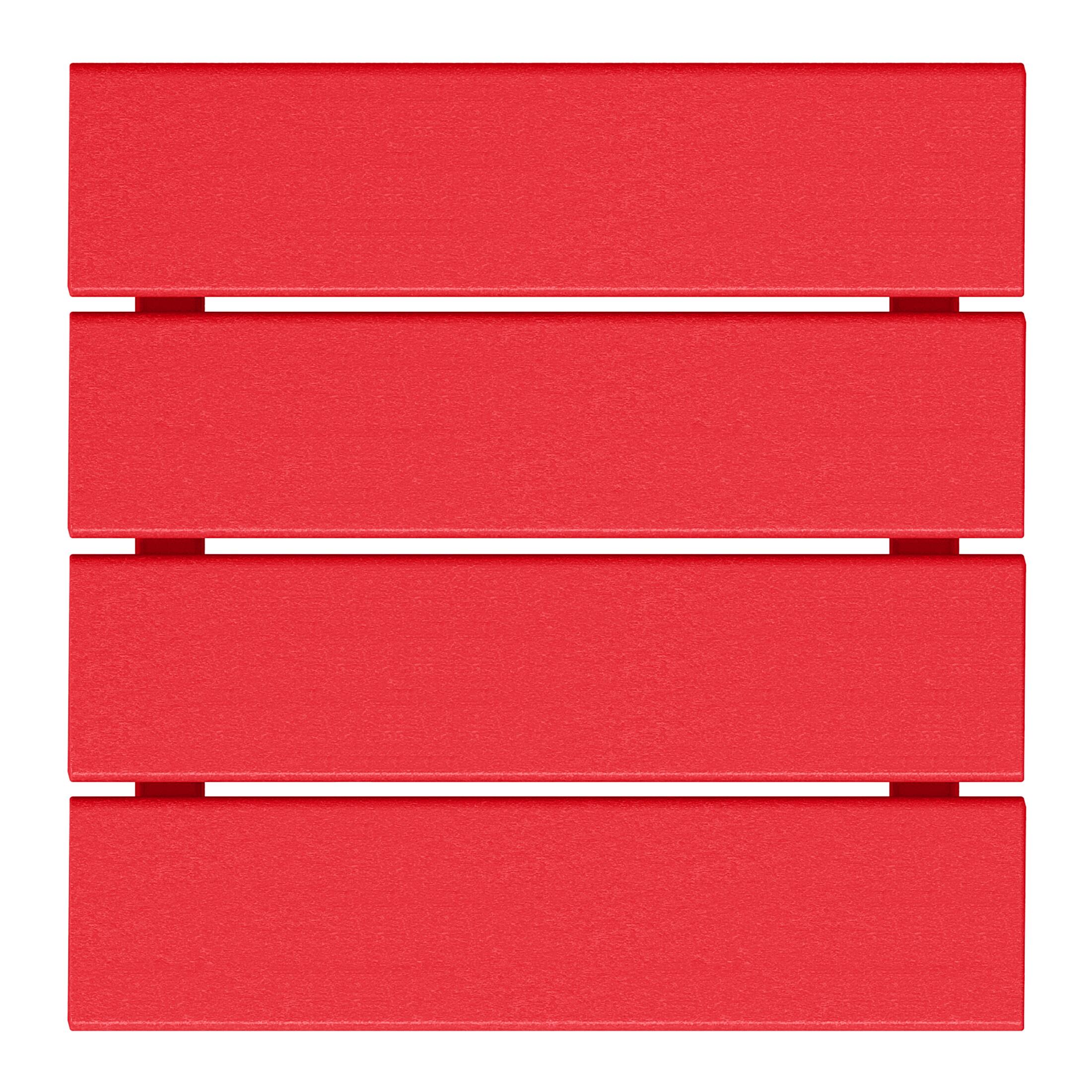 Alt View 2. WestinTrends - WestinTrends Malibu 14" square outdoor Side table for Adirondack chair - Red.
