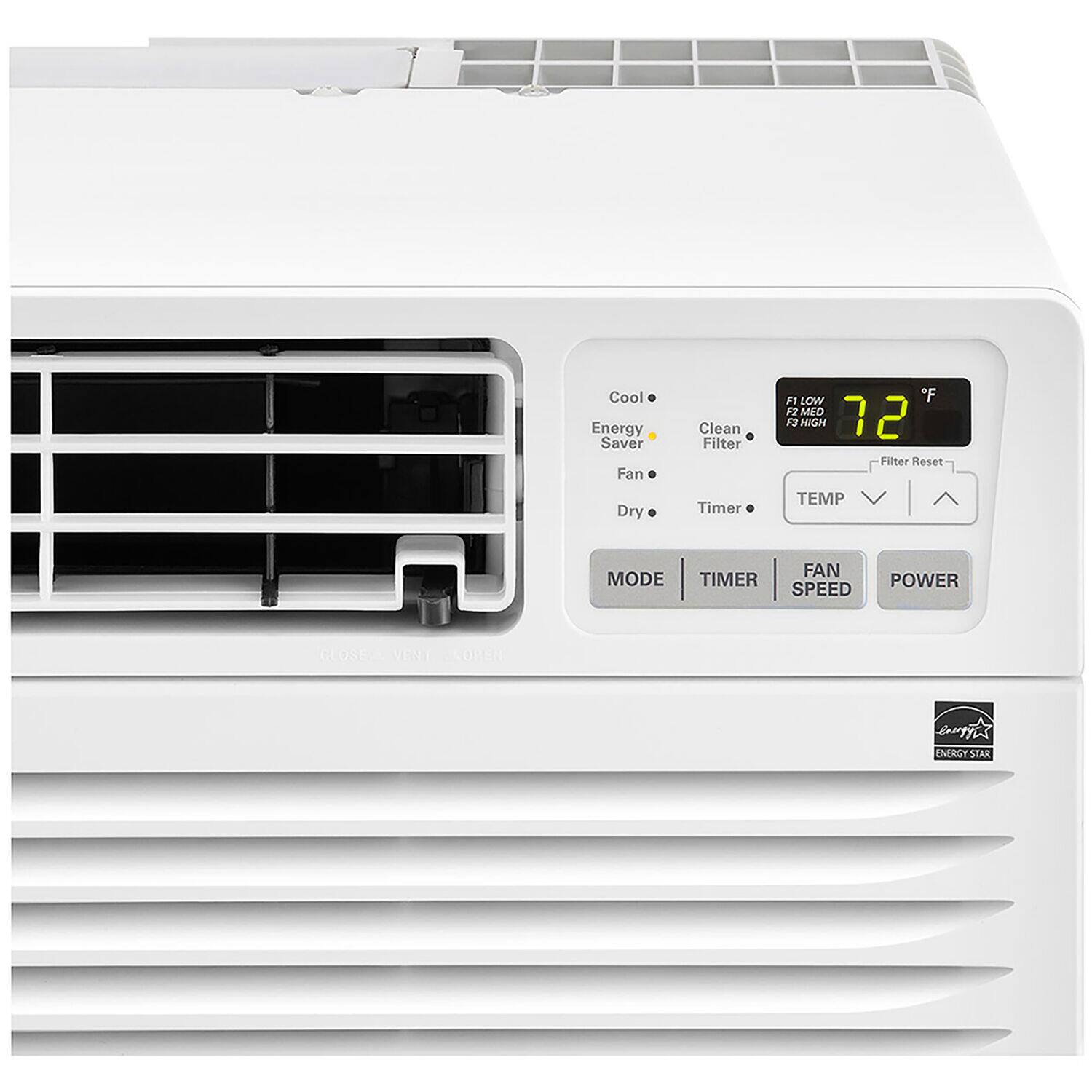Alt View 6. LG - 11,800 BTU 230V Through-the-Wall Air Conditioner with 11,200 BTU Supplemental Heat Function - White.