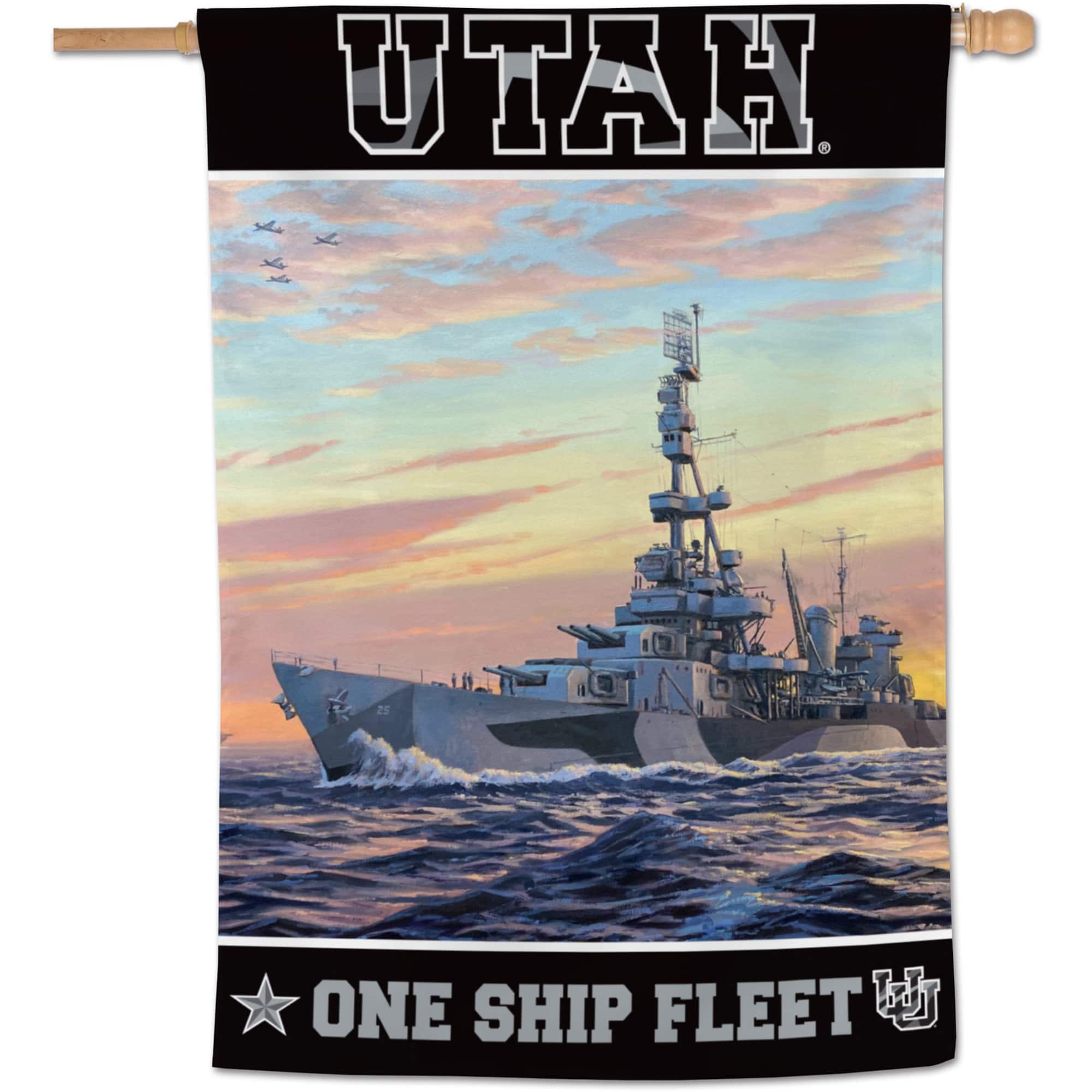 WinCraft - Utah Utes 28" x 40" Military Appreciation Single-Sided Vertical Banner - Multicolor