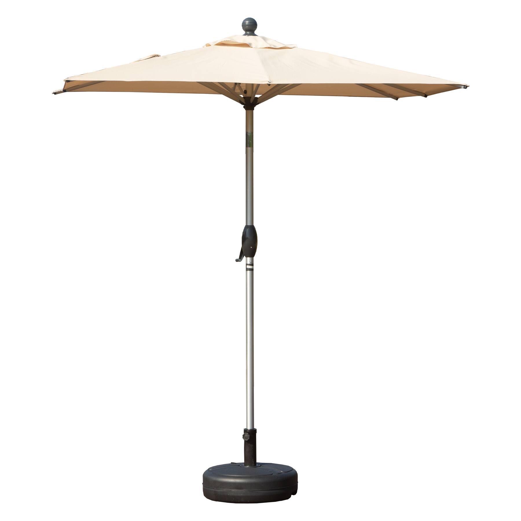 Front. Ecooso - Rectangle Patio Umbrella with Crank Lift and Tilt Function, (Base not included) - Beige.