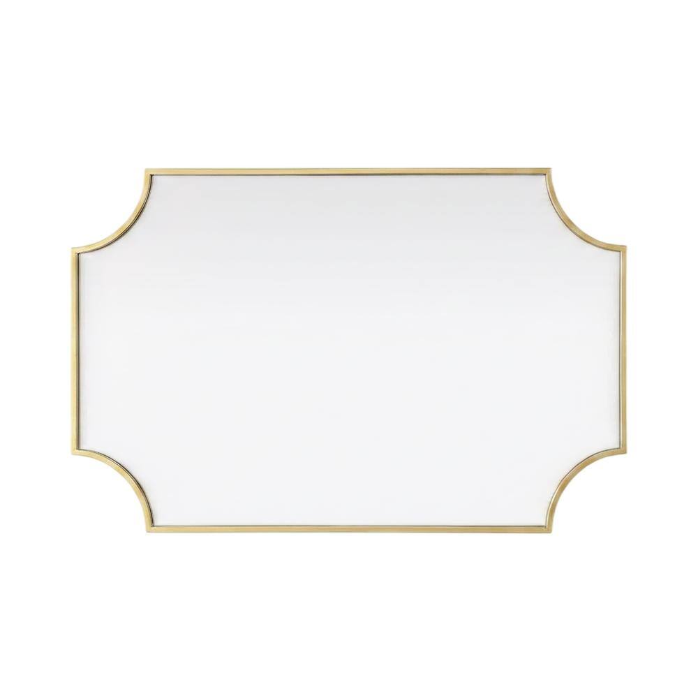 Elegant Kitchen and Bath - Notched Metal Mirror 22x36 inch - Brass