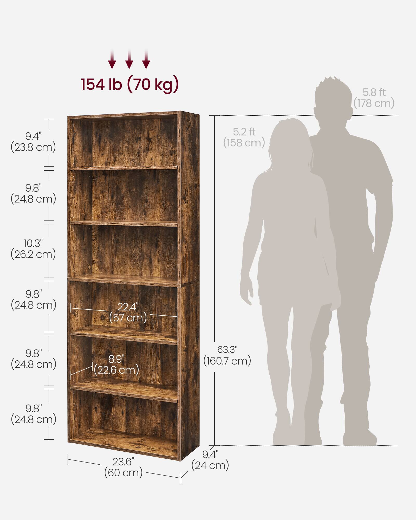 Bookshelf 3-Tier Open Bookcase - Thumbnail 3