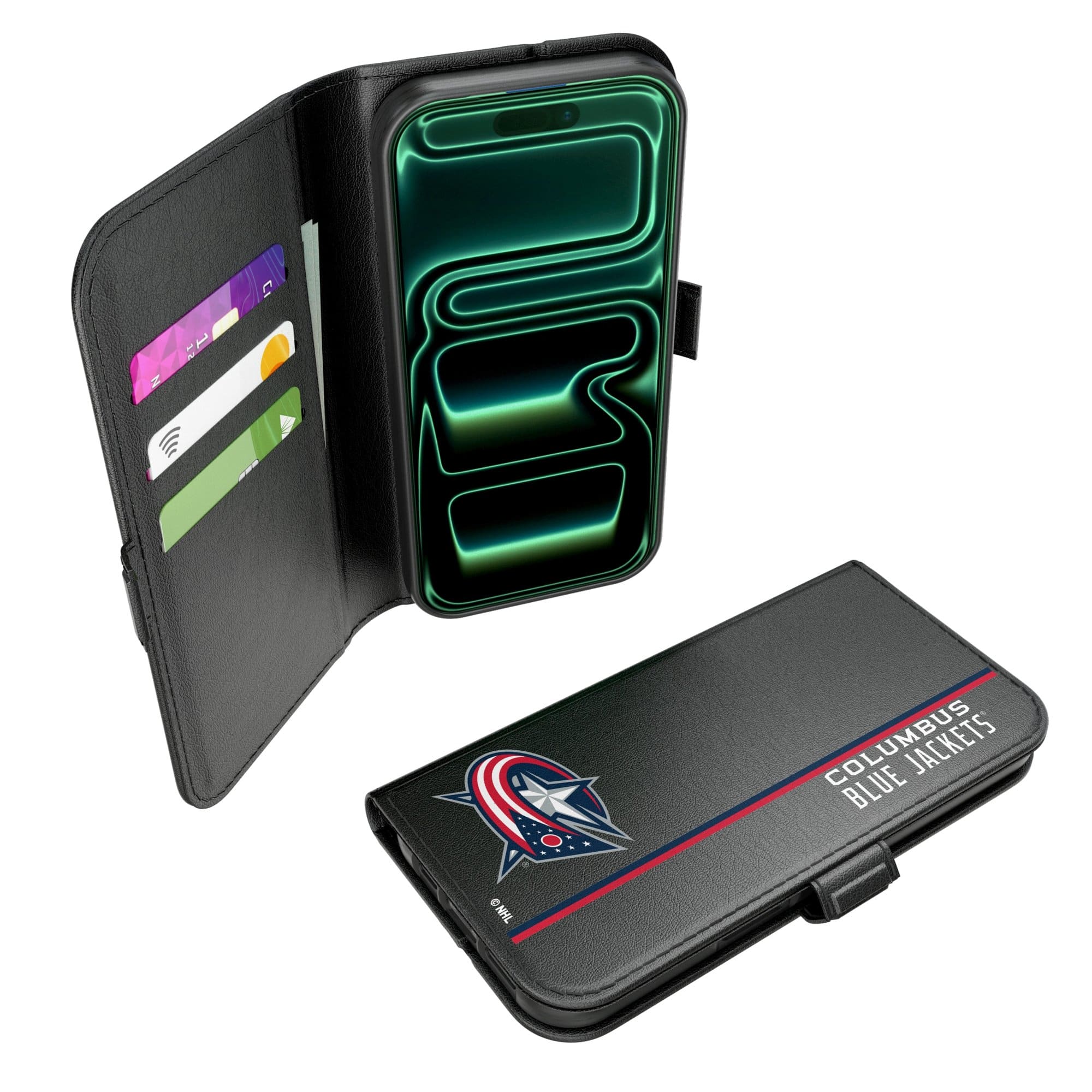 Keyscaper - NHL - Columbus Blue Jackets iPhone Folio 2.0 Case - 17 Pro - Black price history on PriceWatchPro