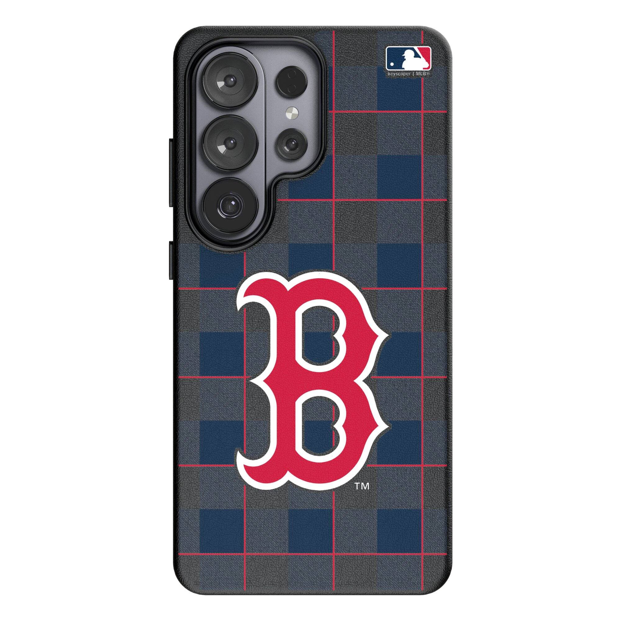 Front. Keyscaper - Plaid Galaxy Magnetic Bump Case - S24 - Black.