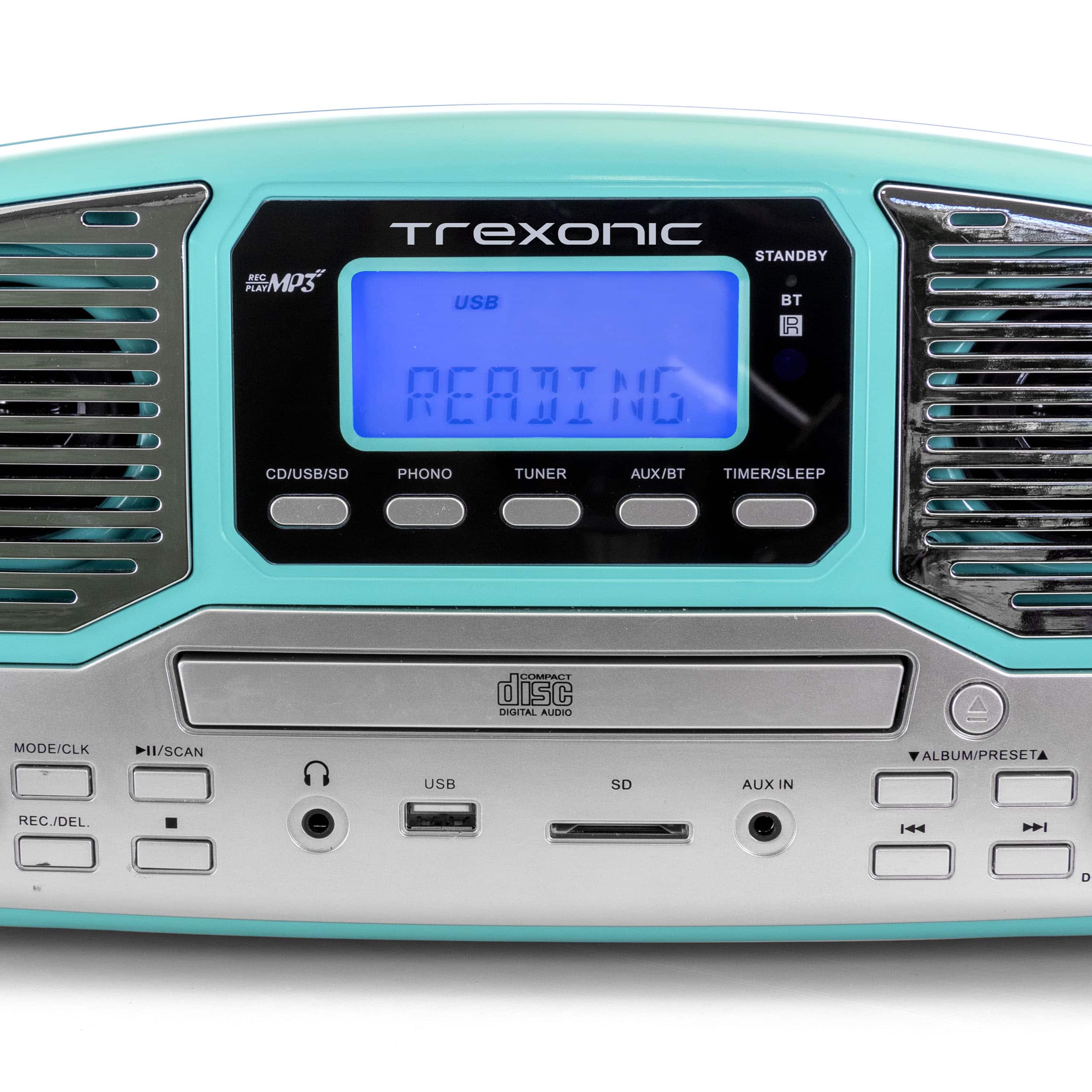 Trexonic Retro Wireless Bluetooth, Record and CD Player in