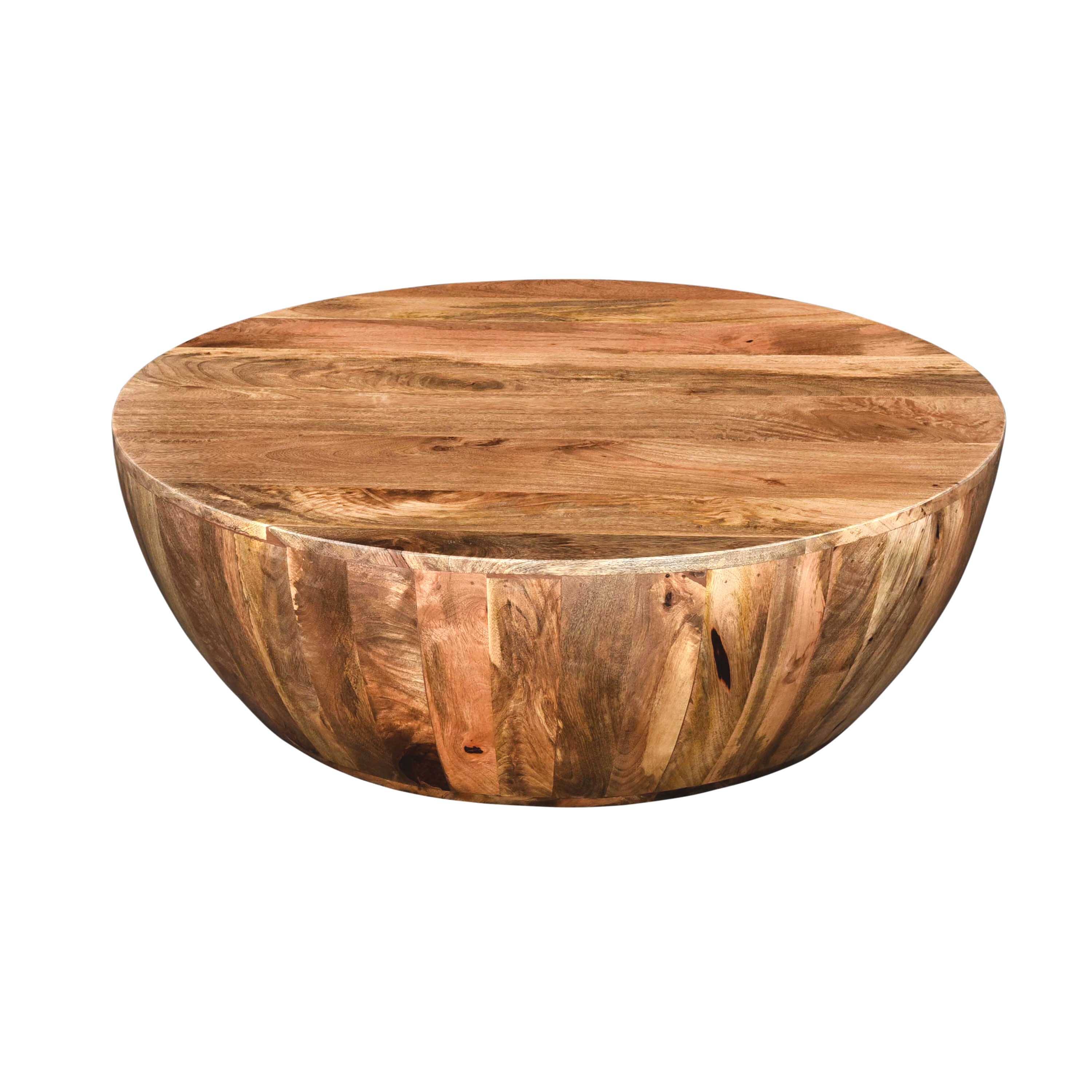 Alt View 1. Manhattan Lane - Arthur Mango Wood 35.5 Inch Coffee Table In Round Shape - Brown.