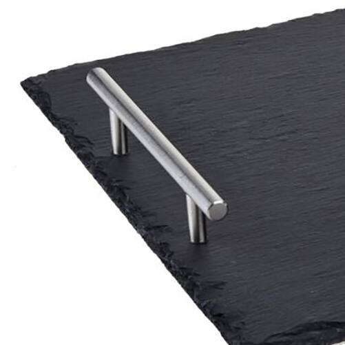 Alt View 1. Wolfgang Puck - Wolfgang Puck Slate Tray with Stainless Steel Handles Model 679-689 - Black.