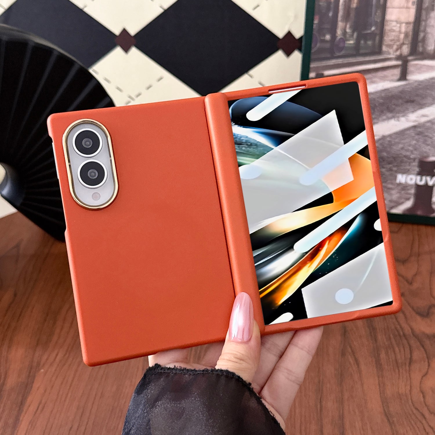 Dteck - for Samsung Galaxy Z Fold8 Rugged Hinge Protection Case with Tempered Glass Film,Shockproof Matte Slim Mag Safe Cover - Orange price history on PriceWatchPro