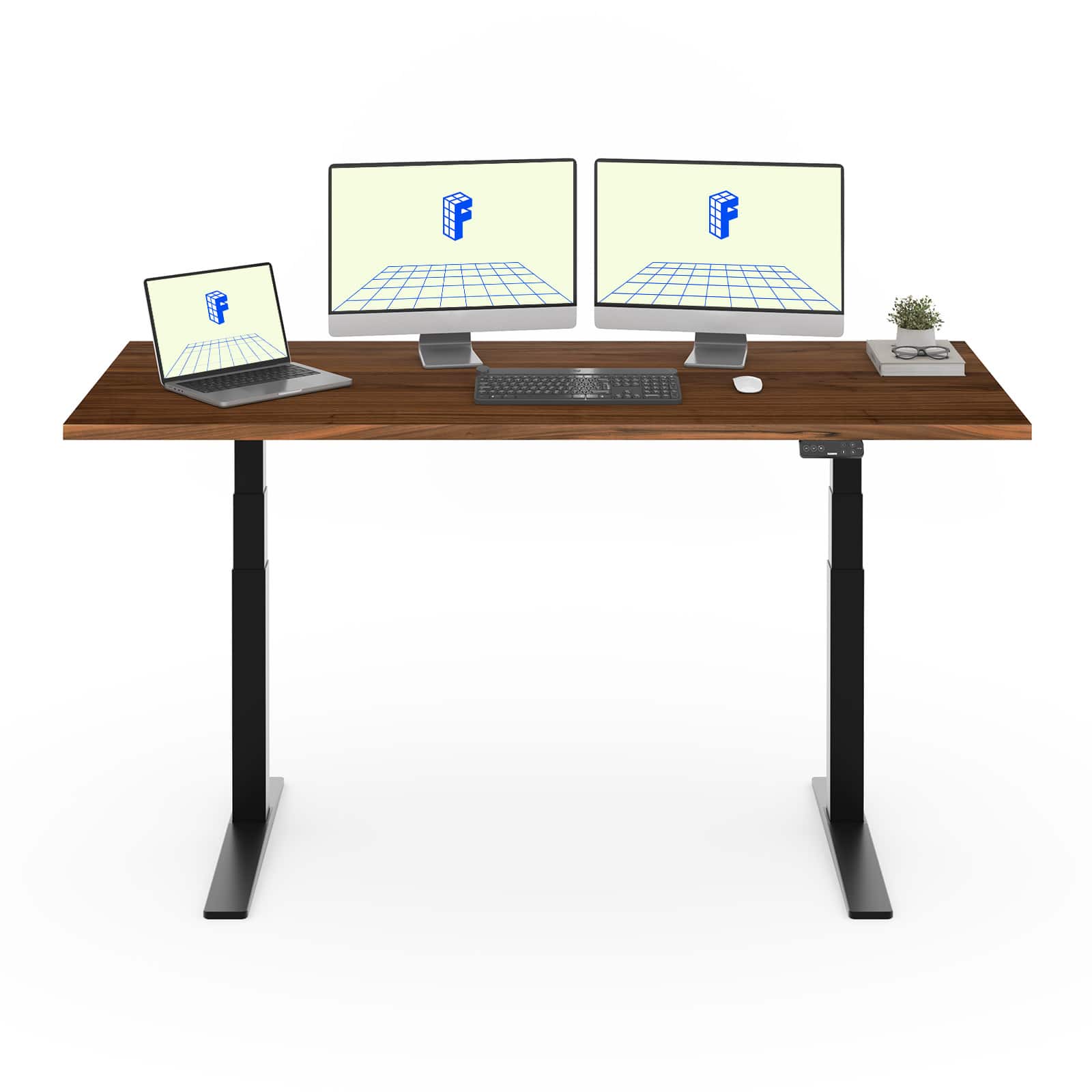 FlexiSpot E7Pro 72''W Electric Adjustable Standing Desk, Black
