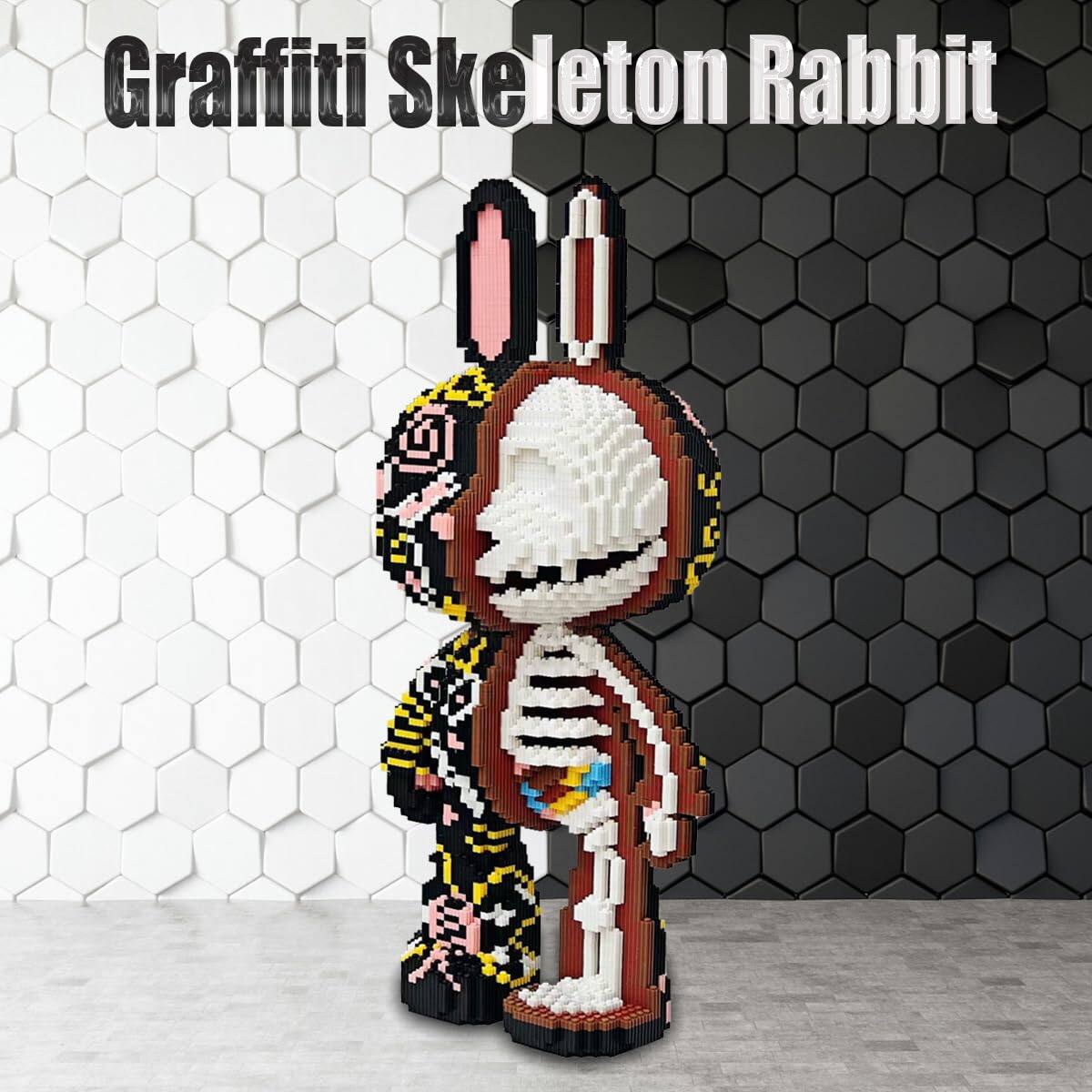 Leash Valley Animal Graffiti Skeleton Rabbit Building Blocks Set( High ...