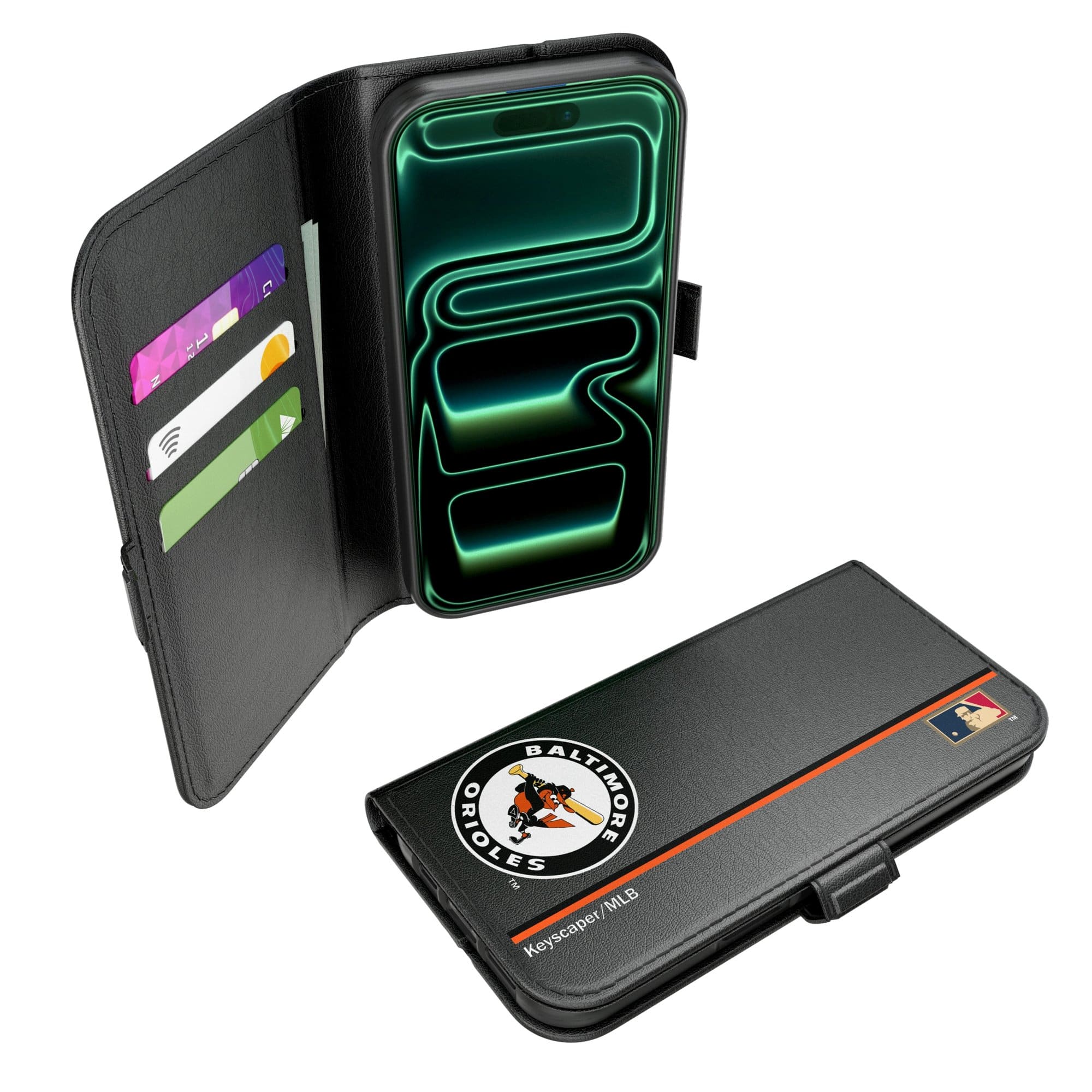Keyscaper - MLB - Baltimore Orioles iPhone Folio 2.0 Case - 17 Pro Max - Black price history on PriceWatchPro