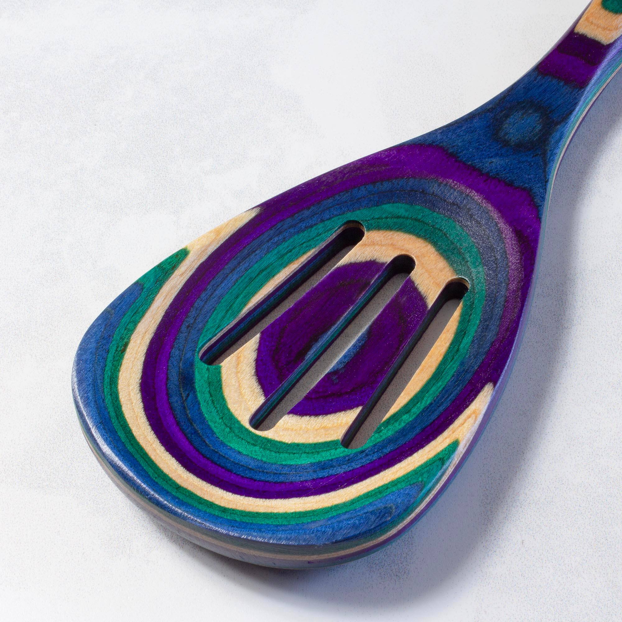 Alt View 2. Baltique - Mumbai Collection 4 Piece Cooking Utensil Set, Safe for Nonstick - Purple, Green, Blue.