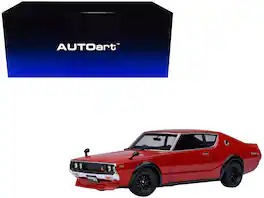Nissan Skyline 2000GT-R (KPGC110) Tuned Version RHD (Right Hand Drive) 1/18 Model Car by Autoart - Red