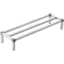 VEVOR - Aluminum Dunnage Rack, 48” x 14” Commercial Food Floor Rack, 8” Off the Floor, 1000 lbs Capacity All-Welded - metallic color