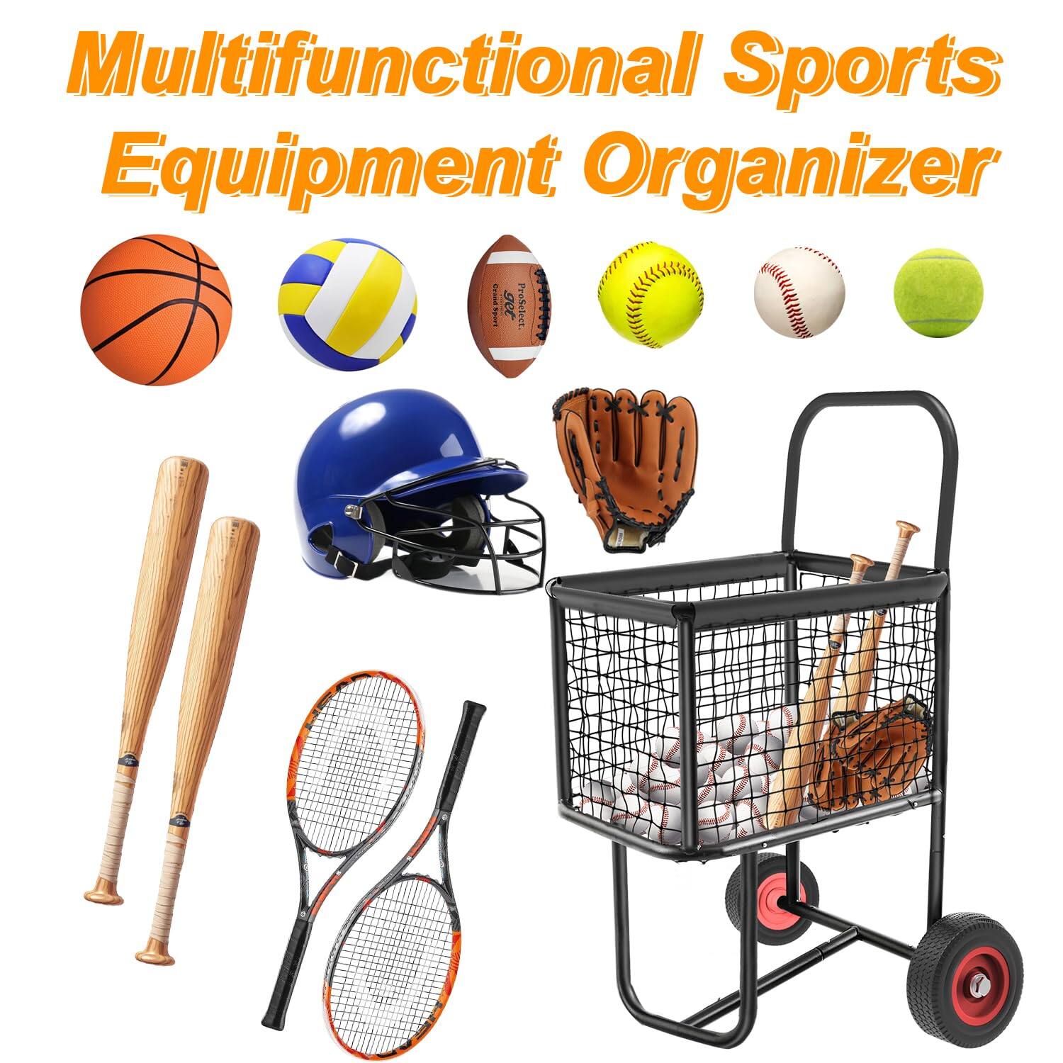 The Best Inks Sports Ball Cart With Wheels Holds 300 Baseballs Or 150 ...