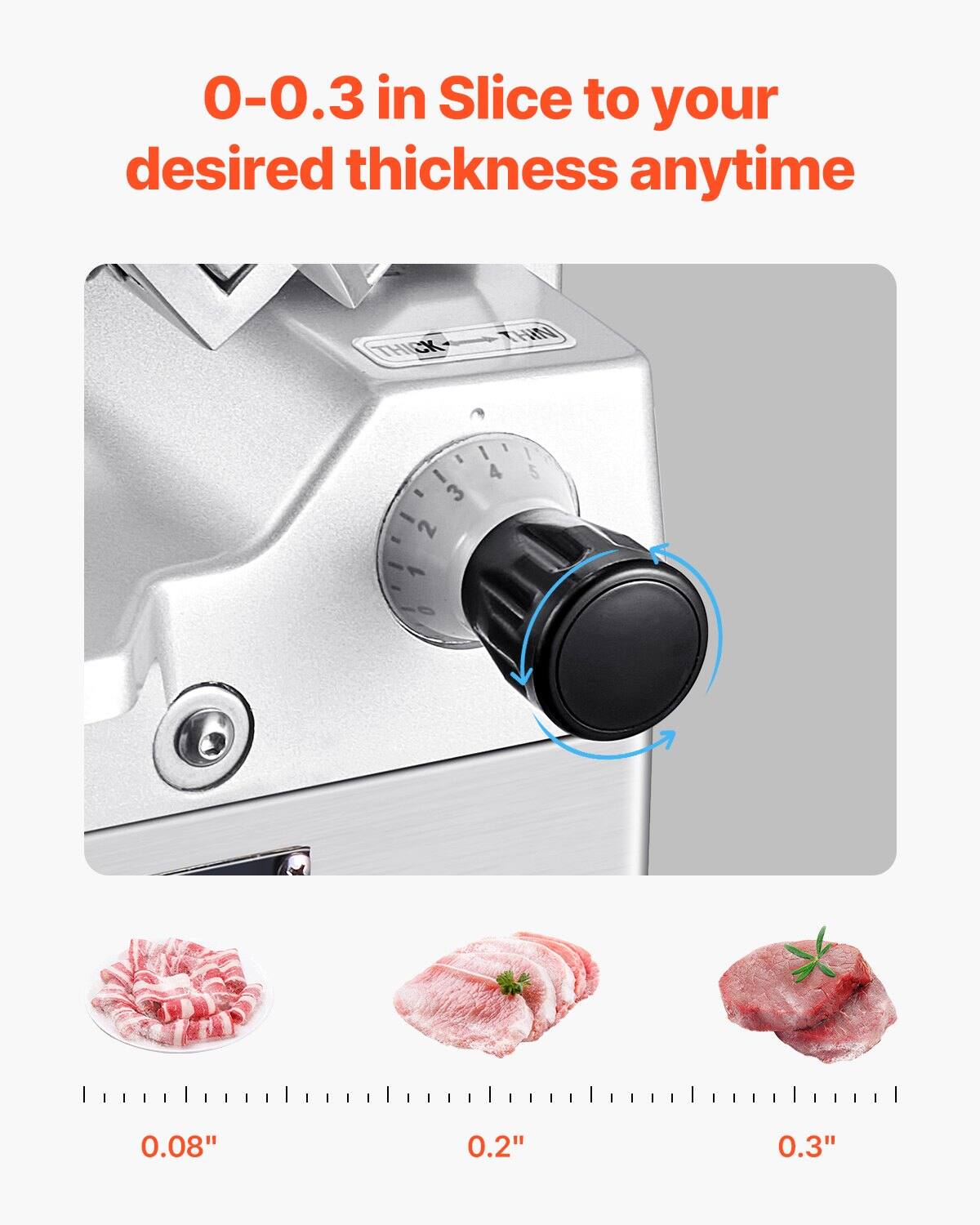 0-0.3 in Slice to your desired thickness anytime

0.08" 0.2" 0.3"