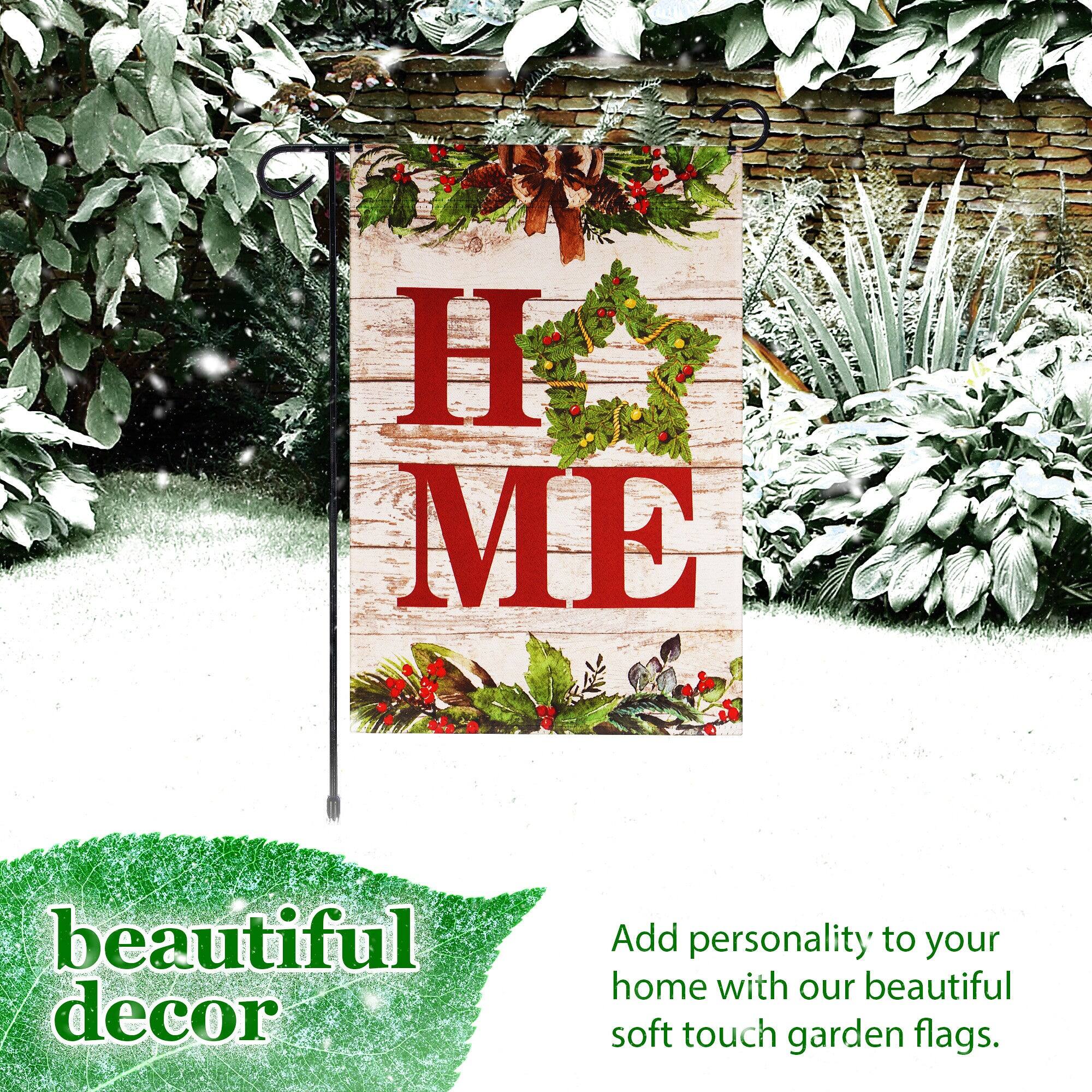 Add personality to your home with our beautiful soft touch garden flags.