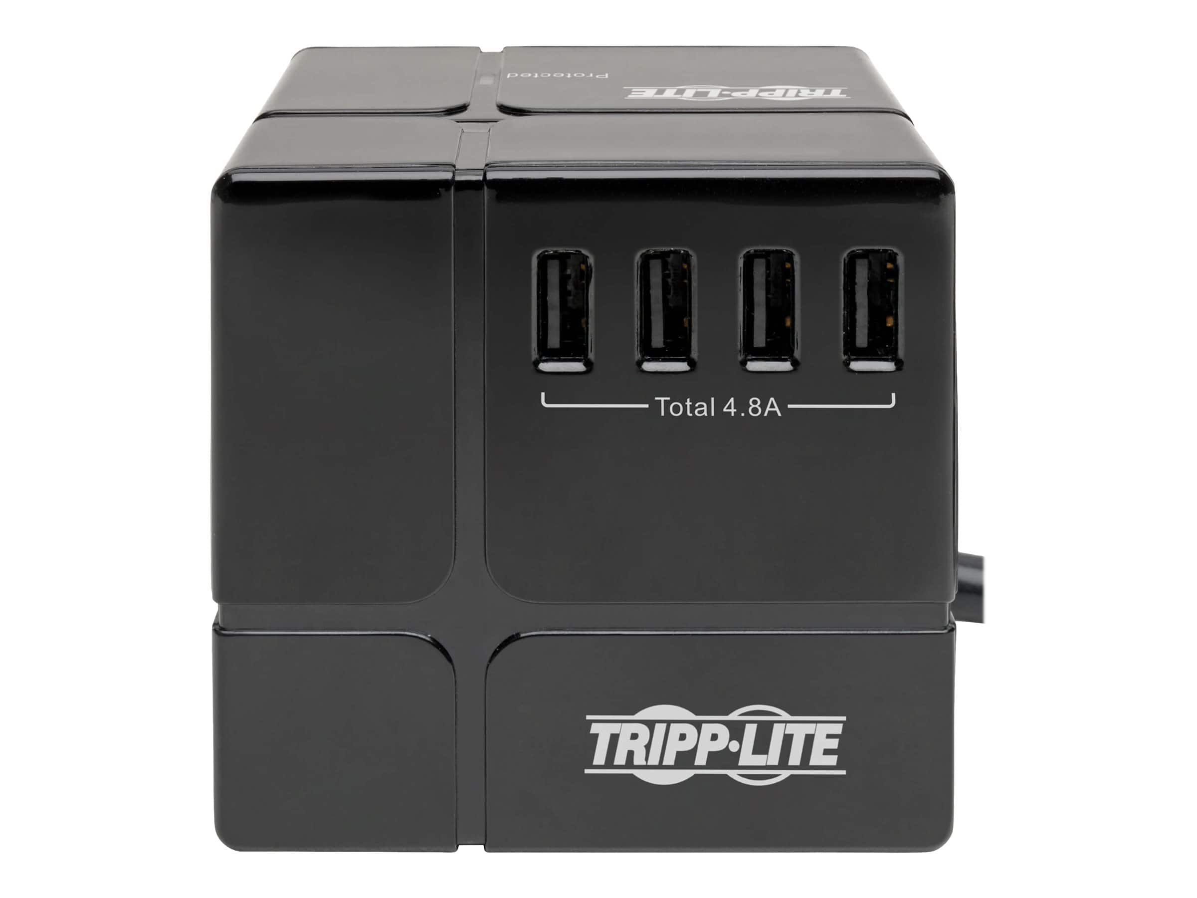 Tripp Lite - Surge Suppressor/Protector TLP368CUBEUAM - Black
