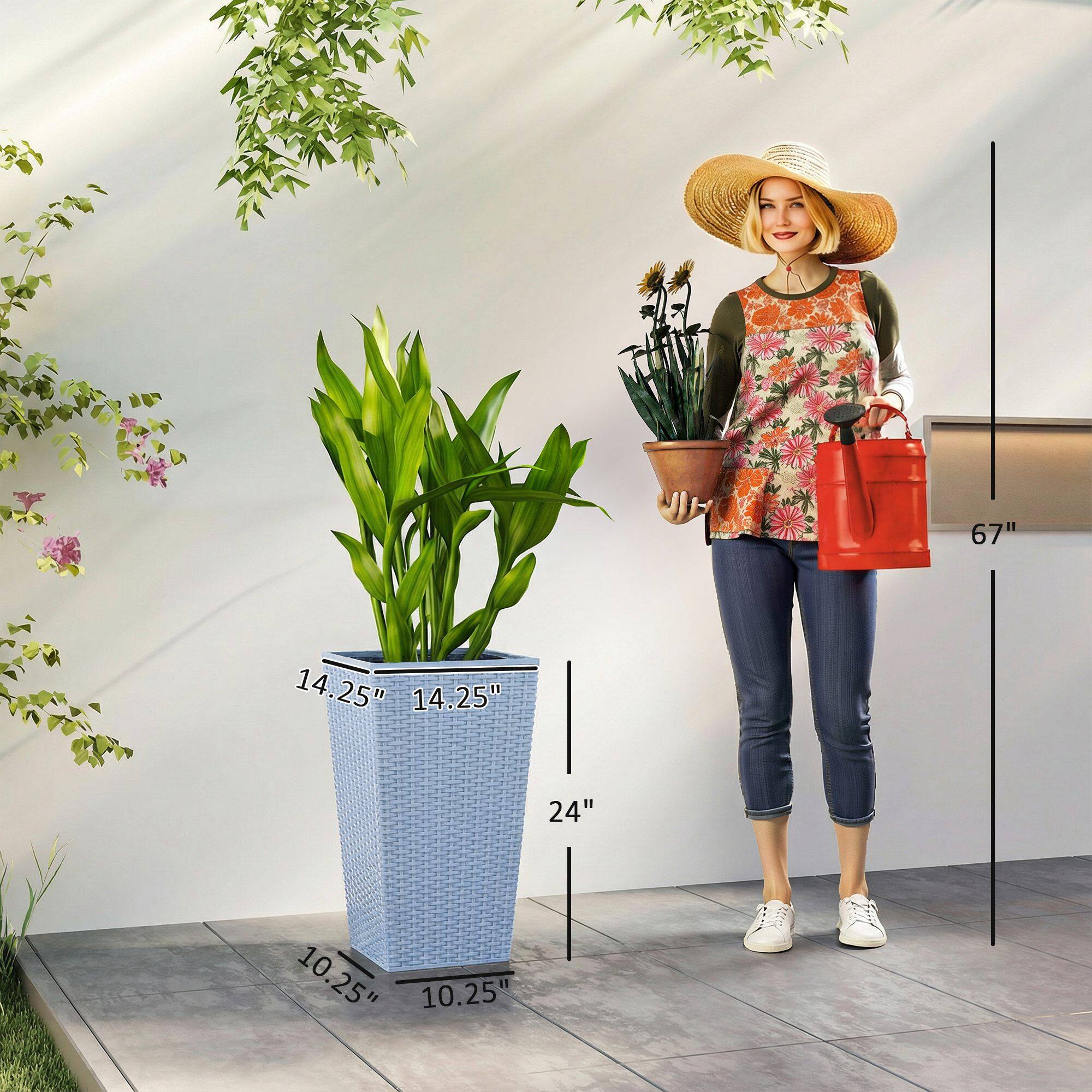 67"  
14.25" x 14.25"  
24"  
10.25" x 10.25"