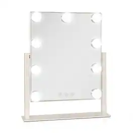 Zadro - Hollywood Makeup Mirror - 12" x 14" - 9 LED Light Bulbs with Dimmable Brightness - Neutral