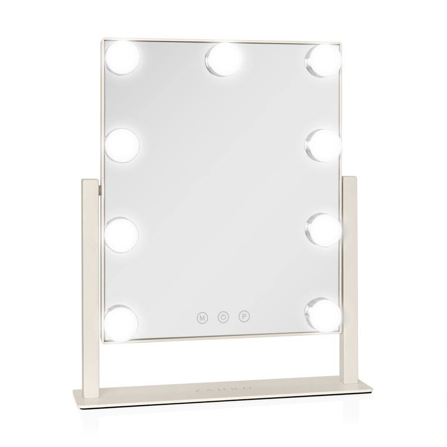 Zadro - Hollywood Makeup Mirror - 12" x 14" - 9 LED Light Bulbs with Dimmable Brightness - Neutral