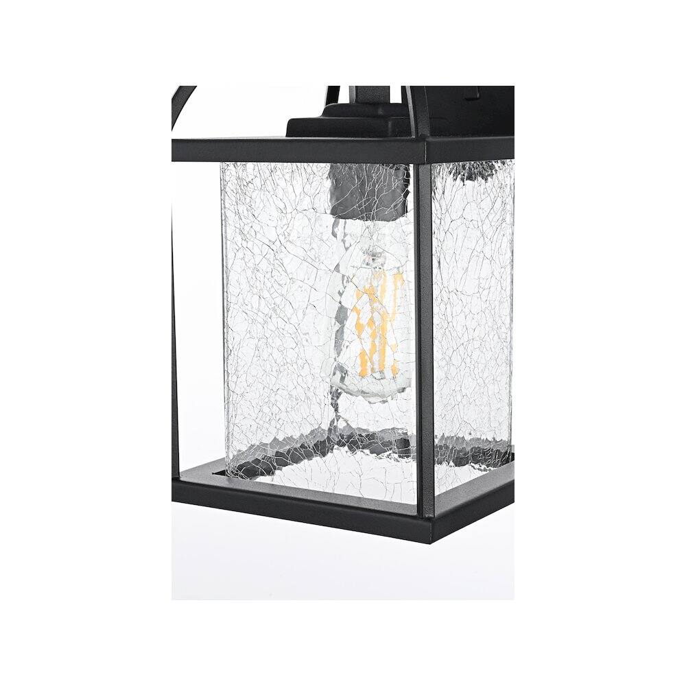 Alt View 2. Elegant Lighting - Gratz 7 inch Outdoor Pendant in Black - Black.