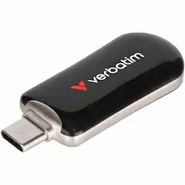 Verbatim - 64GB Plectra USB-C Flash Drive - 64 GB - USB 3.2 (Gen 1) Type C - Black