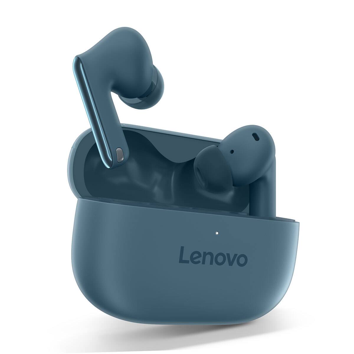 Alt View 7. Lenovo - Lenovo YOGA PC Edition True Wireless Active Noise Canceling Earbuds, Tidal Teal - Blue.