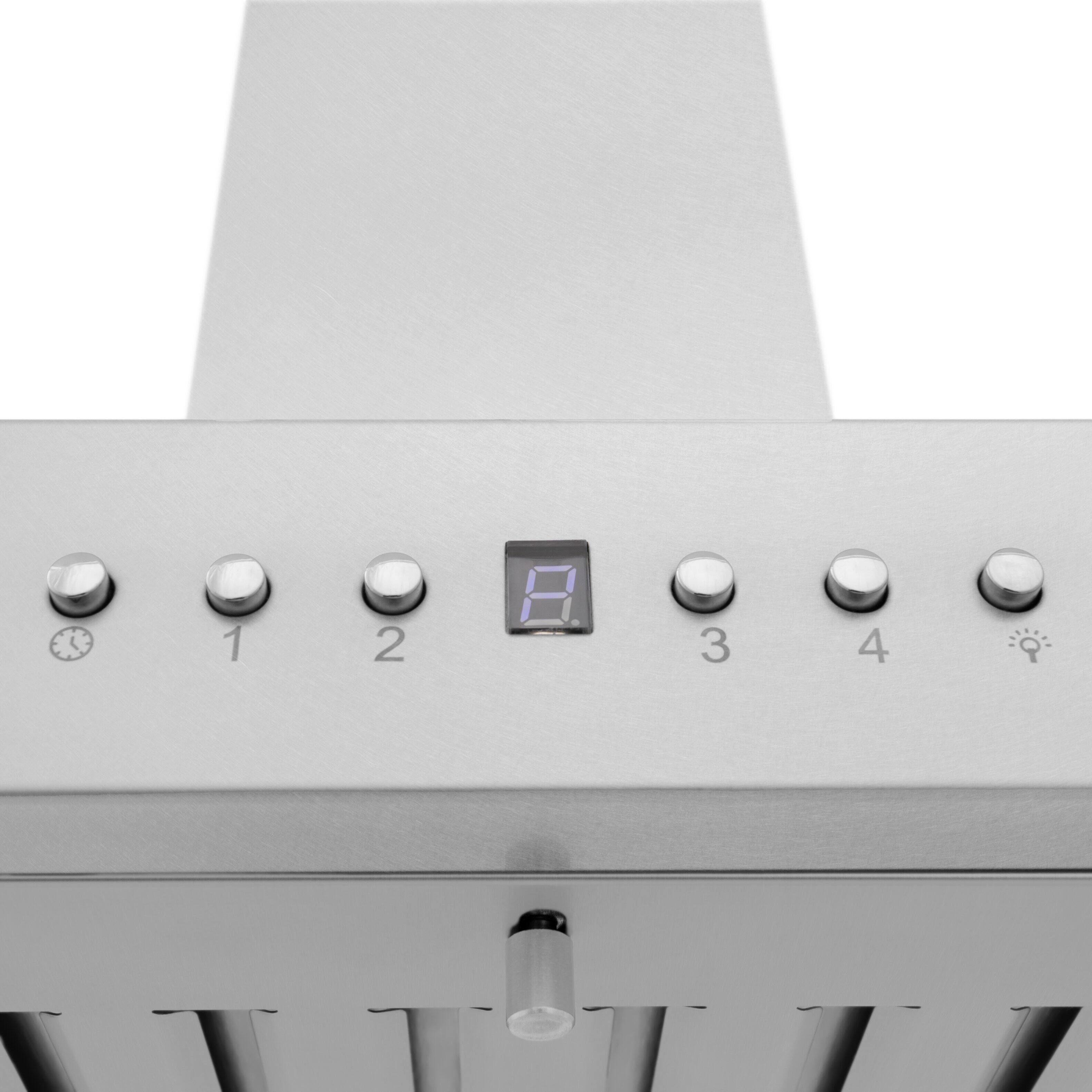 Alt View 2. ZLINE - ZLINE 30 in. Convertible Vent Wall Mount Range Hood in Satin Stainless Steel (8KL3S-30) - Satin Stainless Steel.