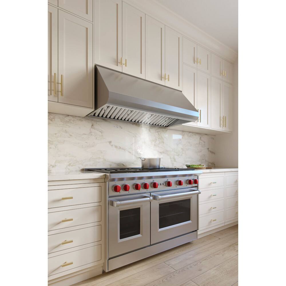 Alt View 6. Broan - Broan 1260 Max Blower 42-Inch Canopy Range Hood - Stainless Steel.