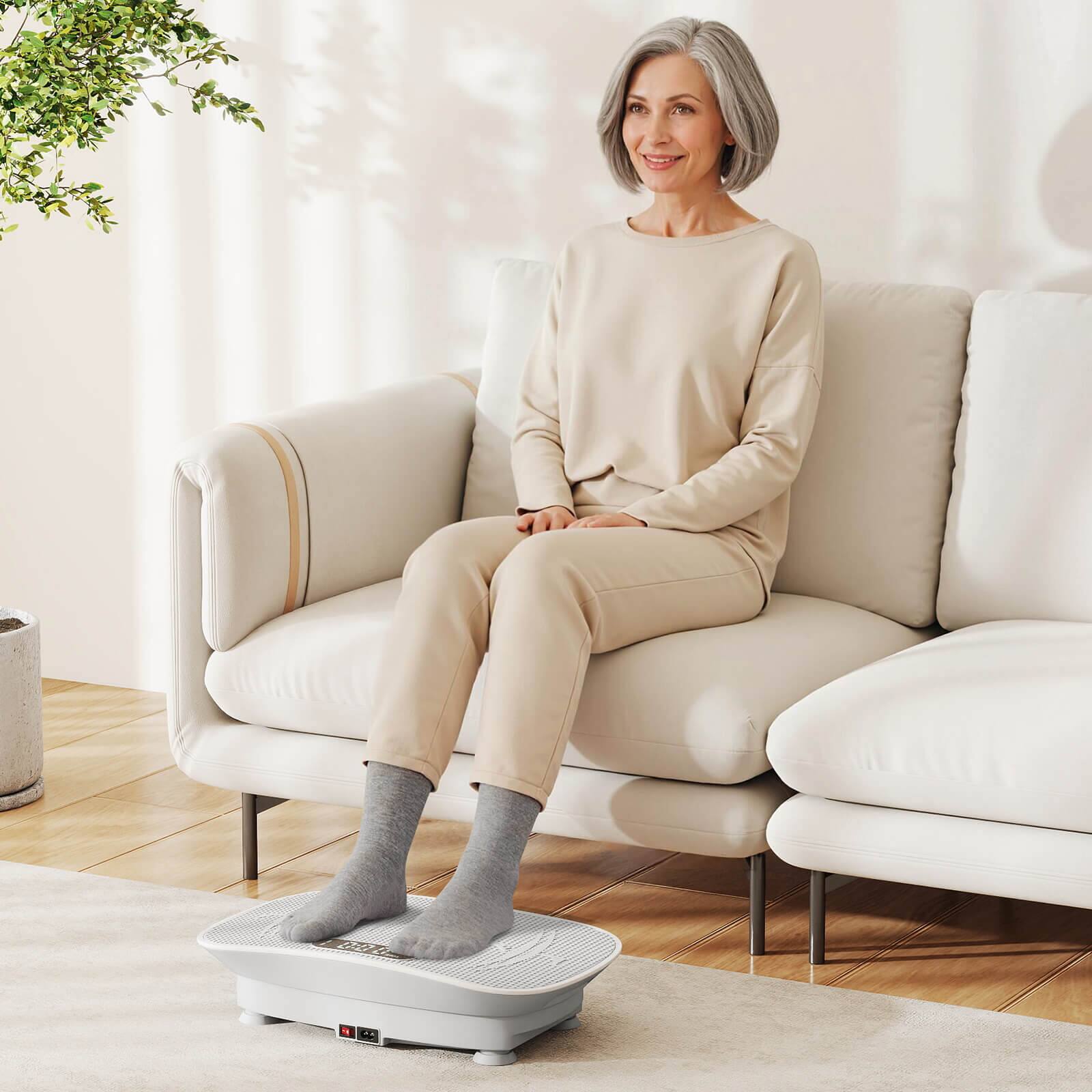 Alt View 1. Costway - Costway Vibration Plate Exercise Machine with 10 Speed Intensities Remote for Home Fitness - Gray.