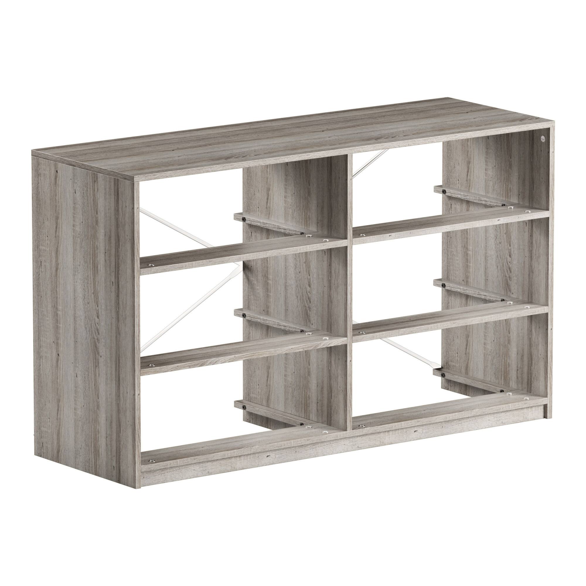 Alt View 6. GOODSILO - Modern 6-Drawer Fabric Dresser with Water-Resistant Wood Top for Bedroom Storage - Grey.