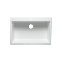 Alfi - brand 33 Single Bowl Drop In Granite Composite Kitchen Sink - White