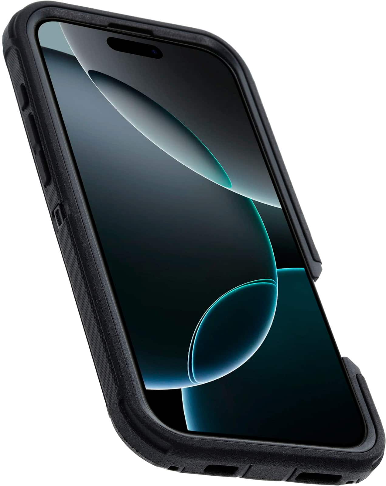 Left. OtterBox - Defender Series Pro Hard Shell for MagSafe for Apple iPhone 16 Pro Max - Black.