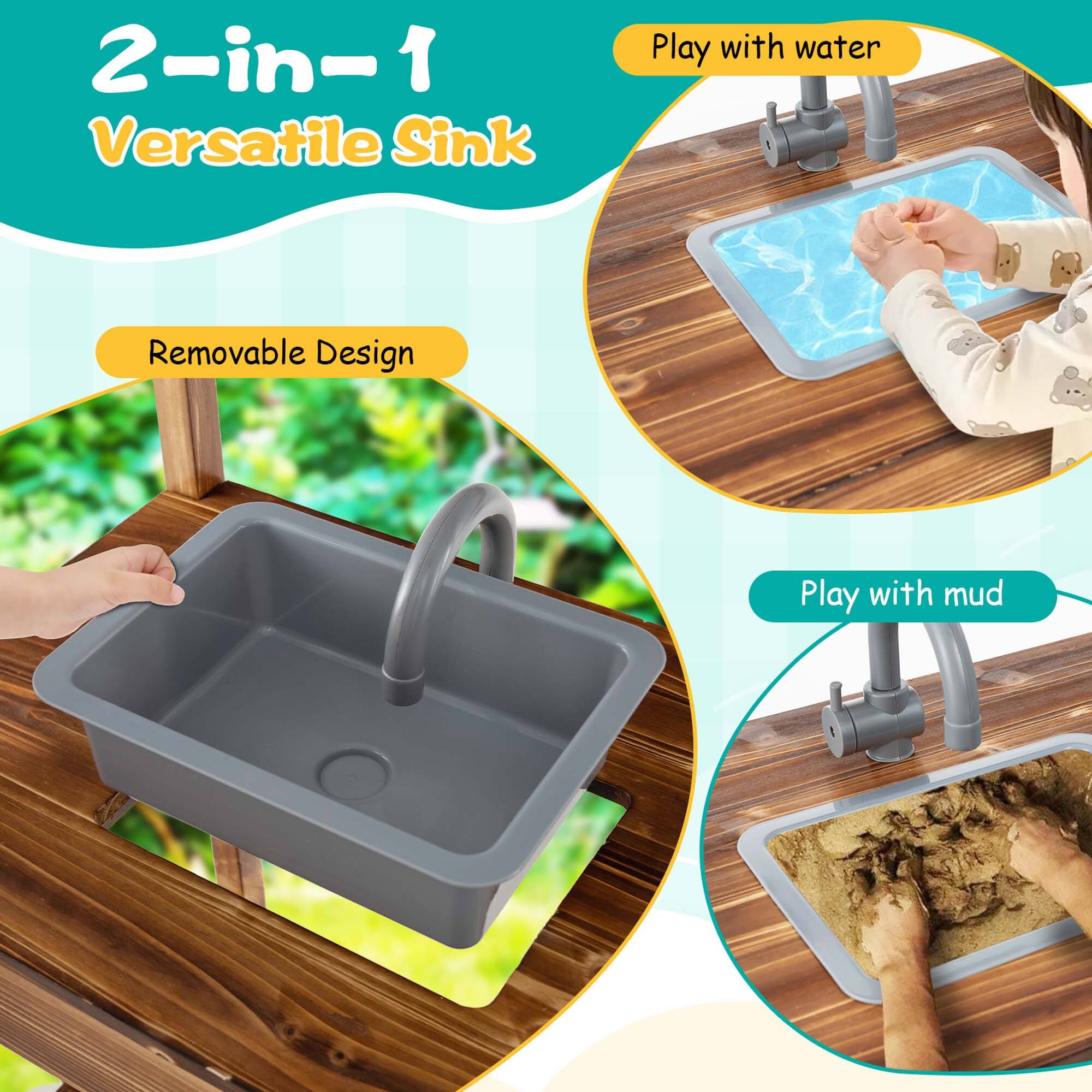 2-in-1 Versatile Sink

Removable Design

Play with water

Play with mud